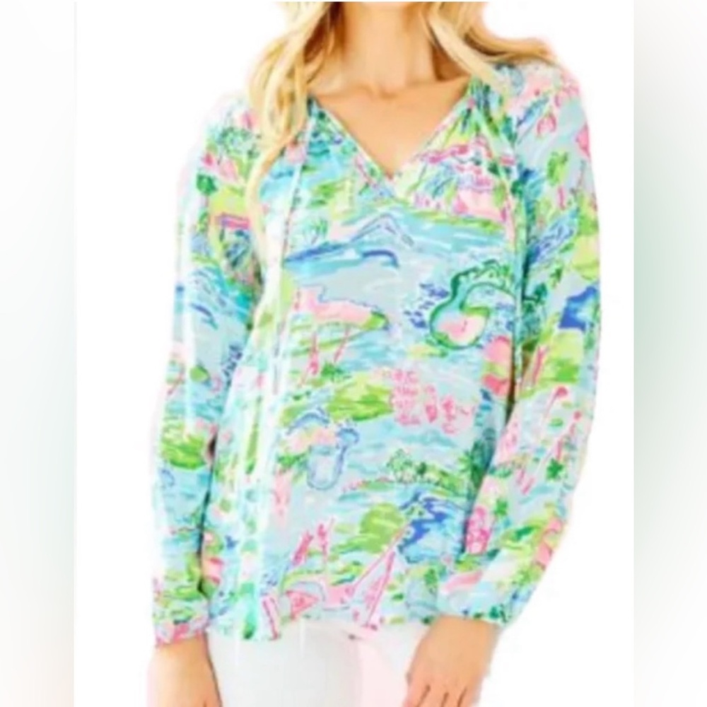 LILLY PULITZER XL Willa Honda Golf Classic Shirt